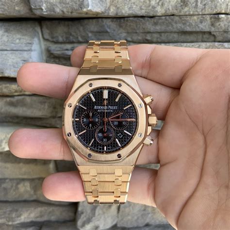 audemars piguet royal oak rose gold with diamonds|audemars piguet 41mm rose gold.